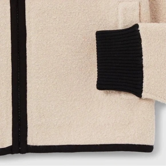 Stylish Club Monaco Bouclé Bomber Jacket - Picture 11 of 11